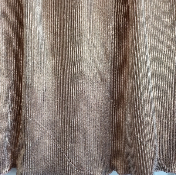 Chenault midi A-line skirt blush/gold size Medium - Picture 3 of 6